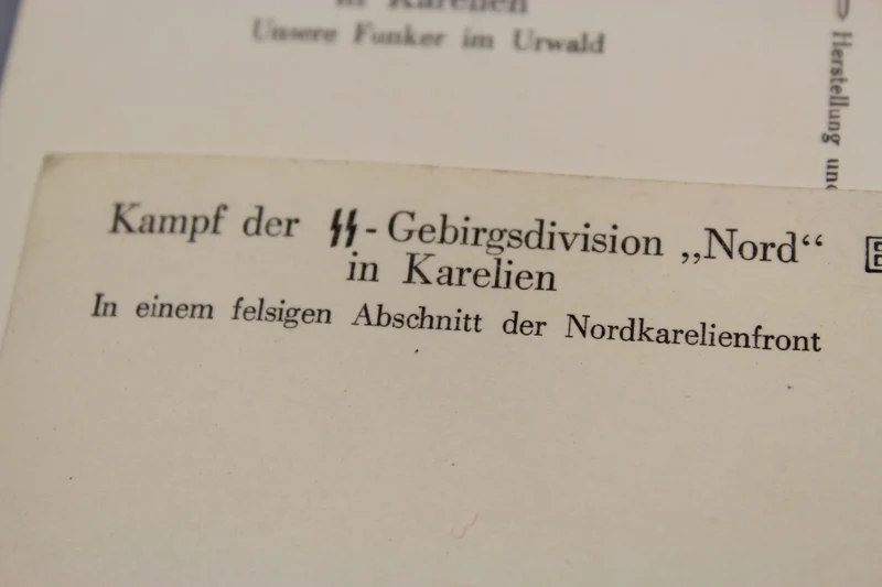 Nr. 7 Postkarten aus der Serie "Kampf der SS-Gebirgsdivision "NORD" in Karelien -"