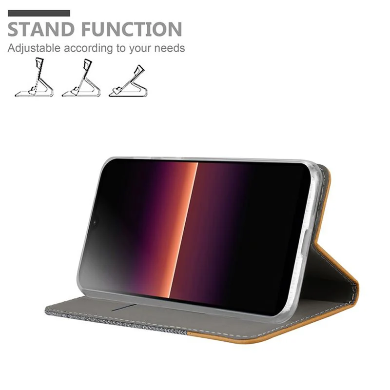 Cadorabo Hülle kompatibel mit Sony Xperia L4 Schutzhülle mit Magnetverschluss, Standfunktion und Kartenfach