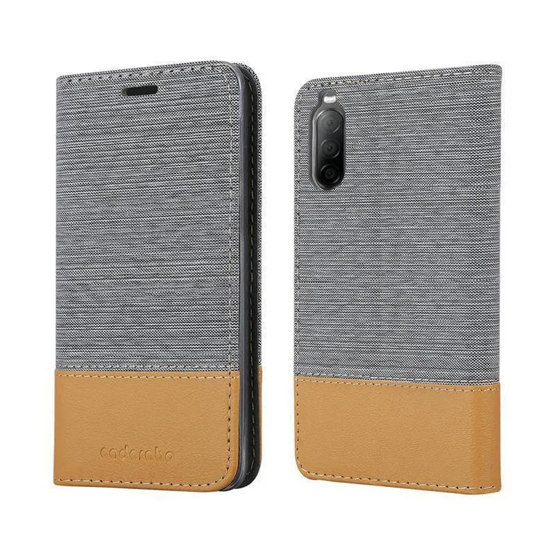 Cadorabo Hülle kompatibel mit Sony Xperia 10 II Schutzhülle mit Magnetverschluss, Standfunktion und Kartenfach
