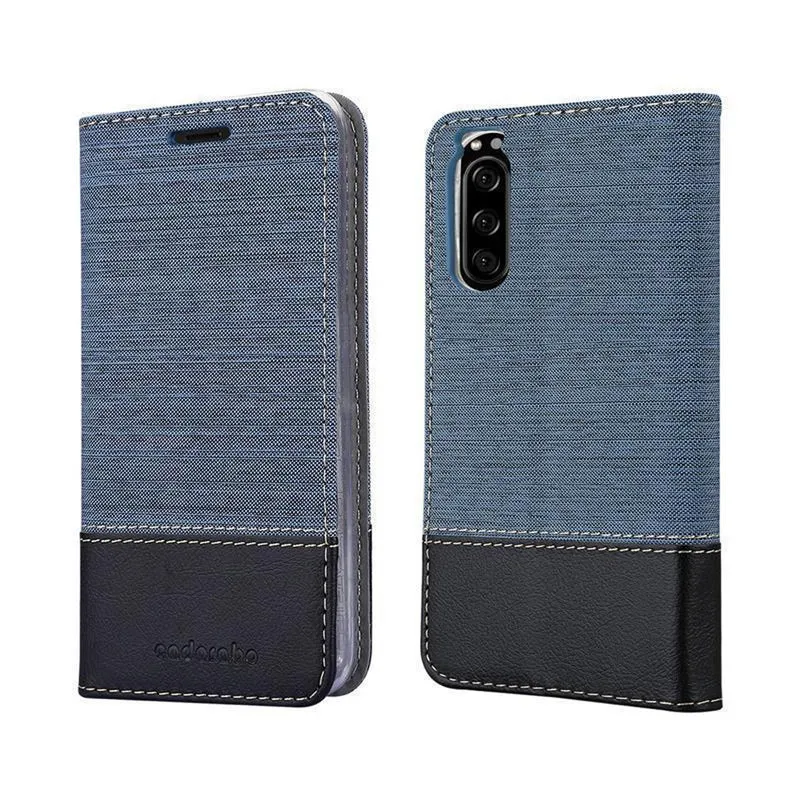 Cadorabo Hülle kompatibel mit Sony Xperia 1 II Schutzhülle mit Magnetverschluss, Standfunktion und Kartenfach