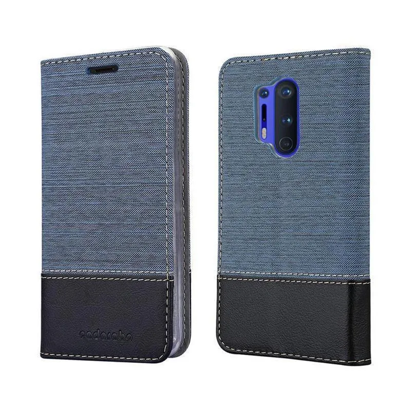 Cadorabo Hülle kompatibel mit OnePlus 8 PRO Schutzhülle mit Magnetverschluss, Standfunktion und Kartenfach