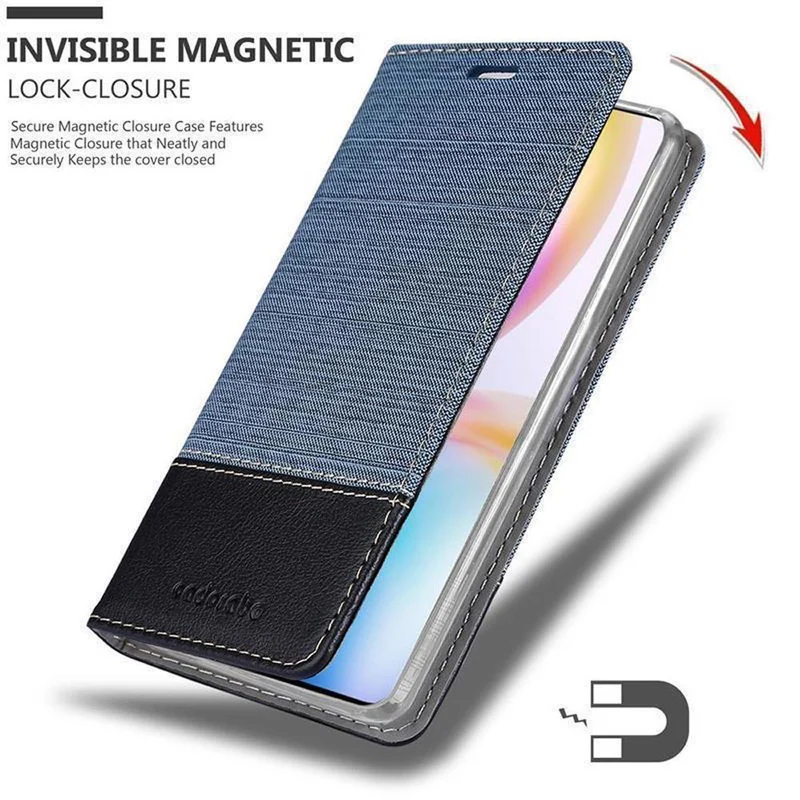 Cadorabo Hülle kompatibel mit OnePlus 8 PRO Schutzhülle mit Magnetverschluss, Standfunktion und Kartenfach