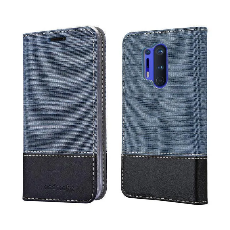 Cadorabo Hülle kompatibel mit OnePlus 8 PRO Schutzhülle mit Magnetverschluss, Standfunktion und Kartenfach