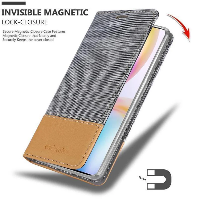 Cadorabo Hülle kompatibel mit OnePlus 8 PRO Schutzhülle mit Magnetverschluss, Standfunktion und Kartenfach
