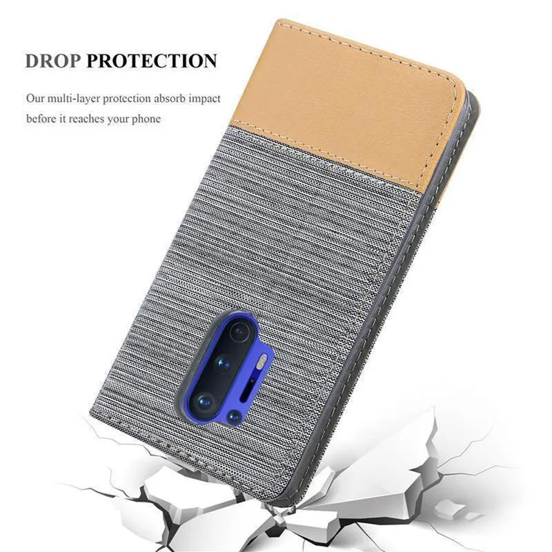 Cadorabo Hülle kompatibel mit OnePlus 8 PRO Schutzhülle mit Magnetverschluss, Standfunktion und Kartenfach