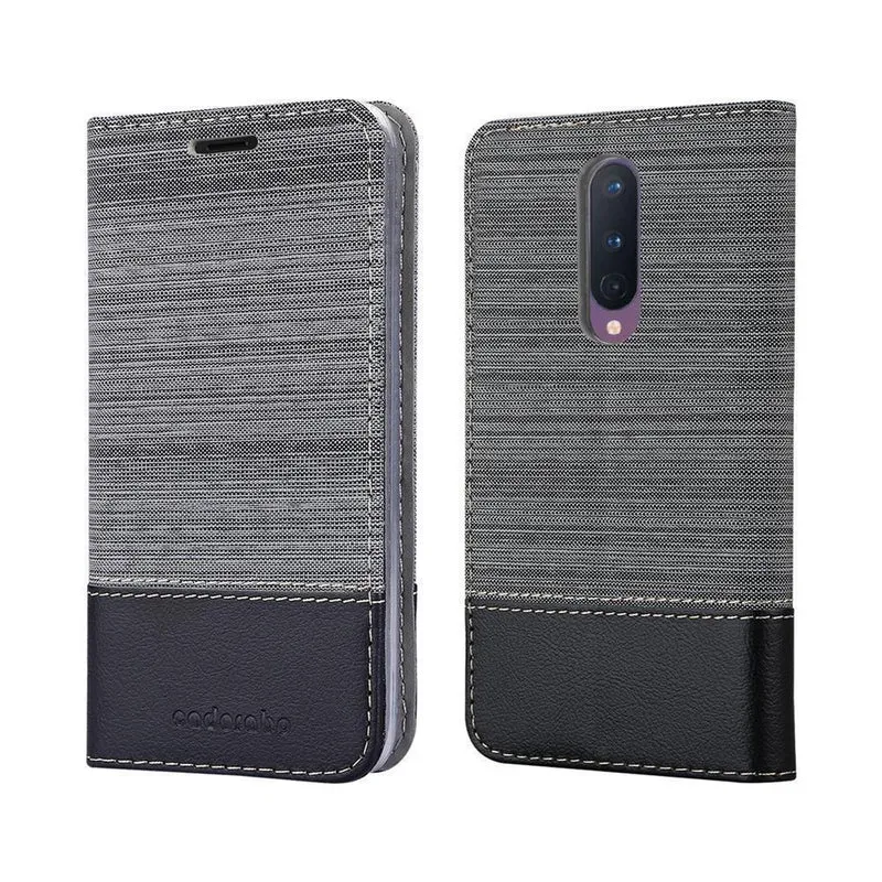Cadorabo Hülle kompatibel mit OnePlus 8 Schutzhülle mit Magnetverschluss, Standfunktion und Kartenfach