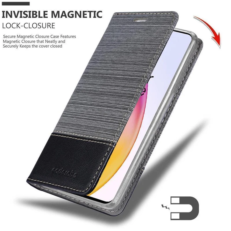 Cadorabo Hülle kompatibel mit OnePlus 8 Schutzhülle mit Magnetverschluss, Standfunktion und Kartenfach