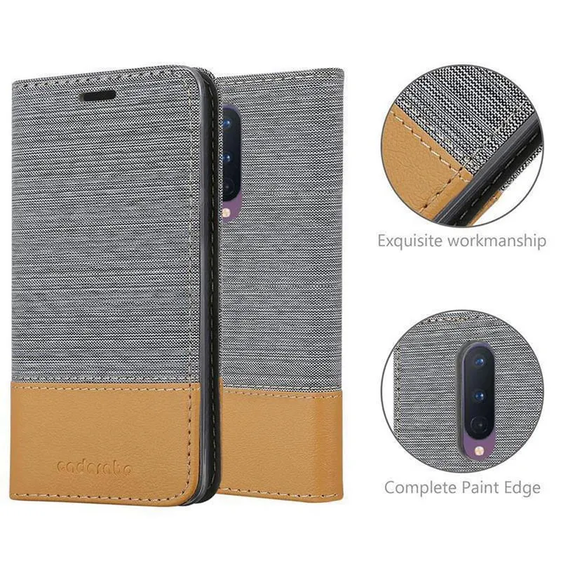 Cadorabo Hülle kompatibel mit OnePlus 8 Schutzhülle mit Magnetverschluss, Standfunktion und Kartenfach