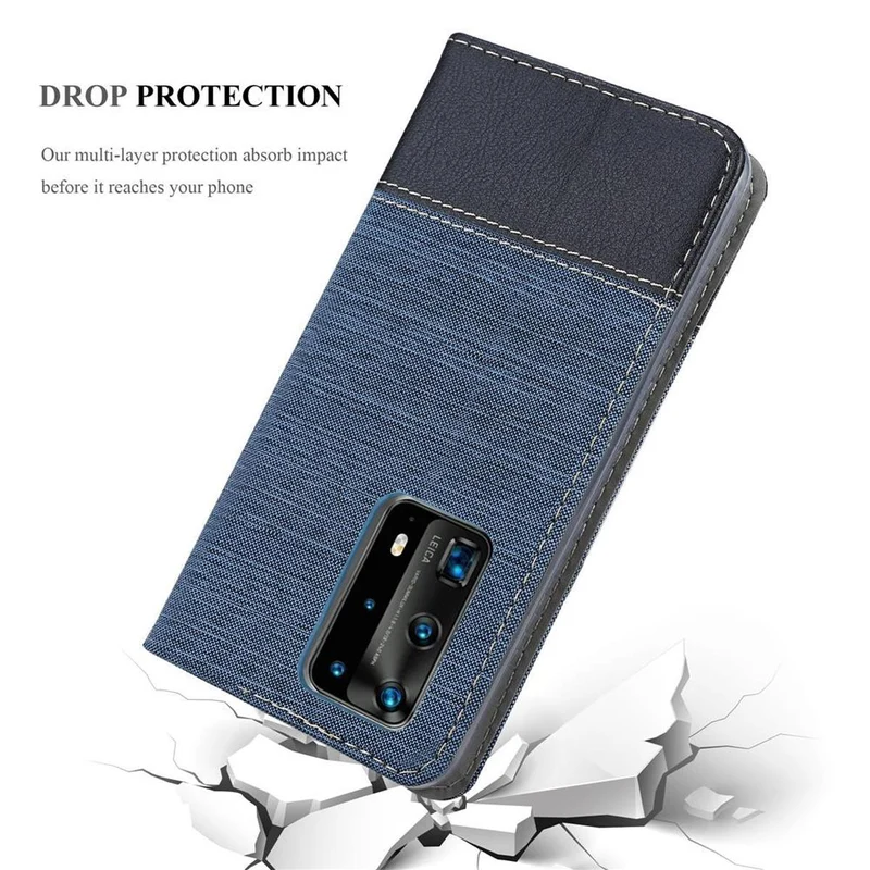 Cadorabo Hülle kompatibel mit Huawei P40 PRO / P40 PRO+ Schutzhülle mit Magnetverschluss, Standfunktion und Kartenfach