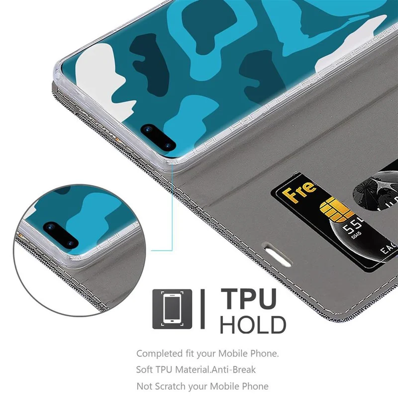 Cadorabo Hülle kompatibel mit Huawei P40 PRO / P40 PRO+ Schutzhülle mit Magnetverschluss, Standfunktion und Kartenfach