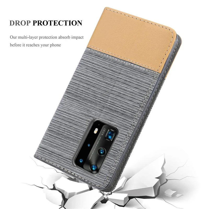 Cadorabo Hülle kompatibel mit Huawei P40 PRO / P40 PRO+ Schutzhülle mit Magnetverschluss, Standfunktion und Kartenfach
