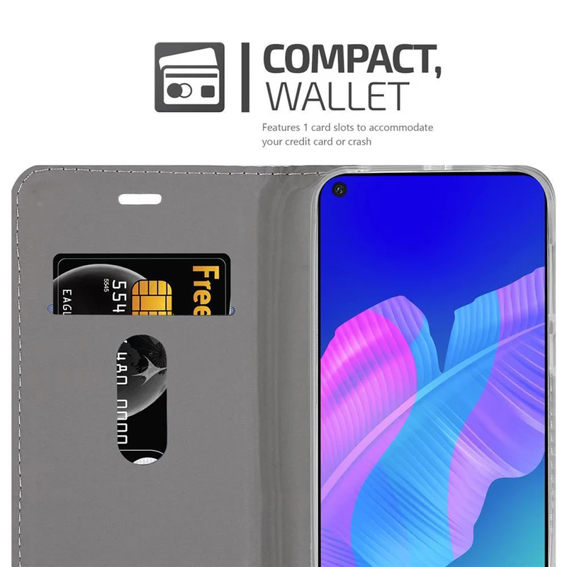 Cadorabo Hülle kompatibel mit Huawei NOVA 6 SE / P40 LITE / NOVA 7i Schutzhülle mit Magnetverschluss, Standfunktion und Kartenfach