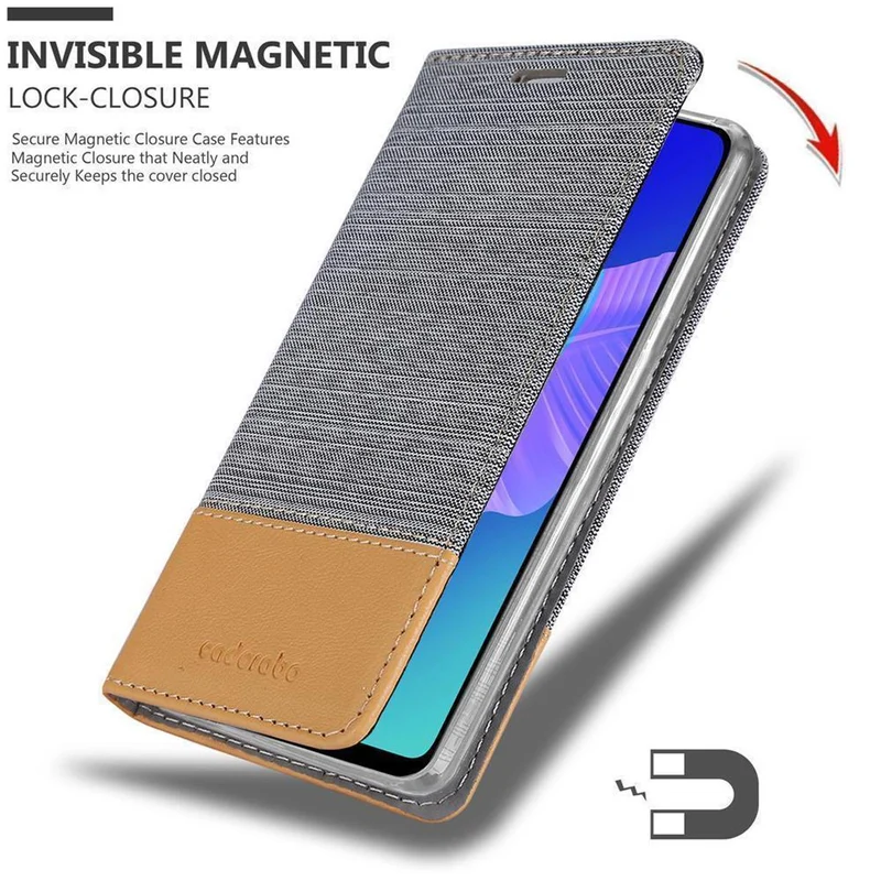Cadorabo Hülle kompatibel mit Huawei NOVA 6 SE / P40 LITE / NOVA 7i Schutzhülle mit Magnetverschluss, Standfunktion und Kartenfach