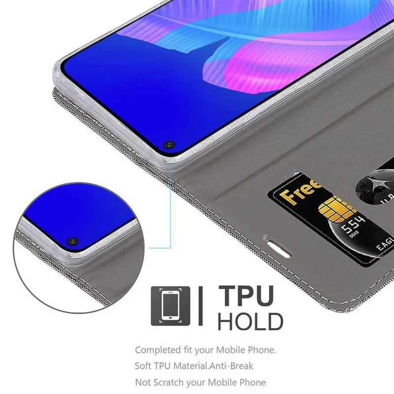 Cadorabo Hülle kompatibel mit Huawei NOVA 6 SE / P40 LITE / NOVA 7i Schutzhülle mit Magnetverschluss, Standfunktion und Kartenfach