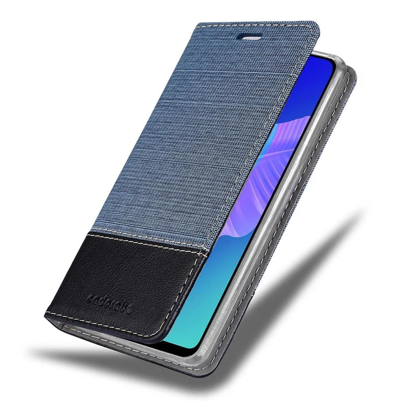 Cadorabo Hülle kompatibel mit Huawei P40 LITE E Schutzhülle mit Magnetverschluss, Standfunktion und Kartenfach