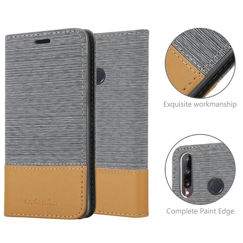 Cadorabo Hülle kompatibel mit Huawei P40 LITE E Schutzhülle mit Magnetverschluss, Standfunktion und Kartenfach