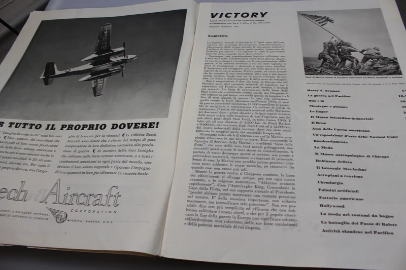 Illustrierte Zeitschrift „Victory“ während der Besetzung