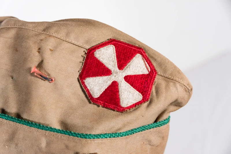 Garnisonsmütze Leutnant der US-Armee, als Entlader geschmückt