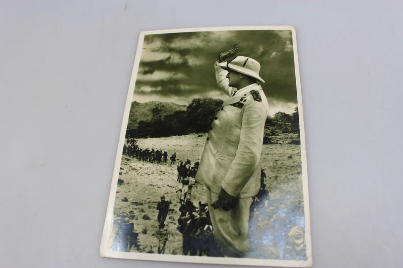 Postkarte mit dem Marschall SE Graziani von Italien