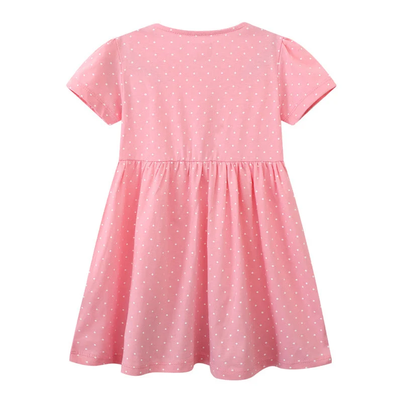 Mädchen Sommerkleid mit niedlichen Tierapplikationen Drune