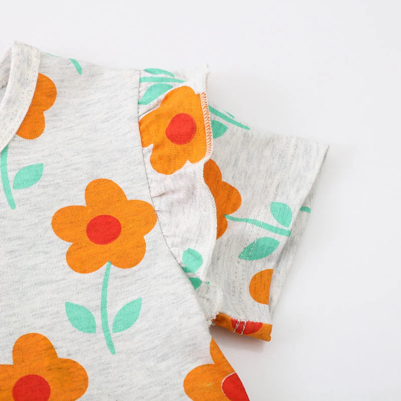 Mädchen Sommerkleid mit floralen Mustern Drune