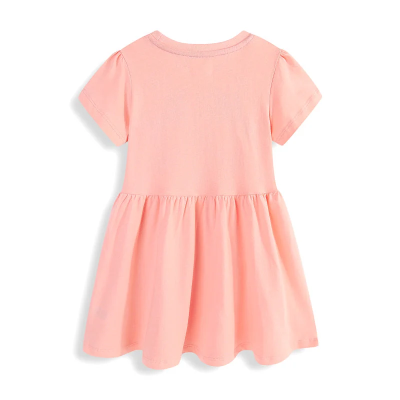 Mädchen Sommerkleid mit buntem Einhornmotiv und fröhlichen Applikationen Drune