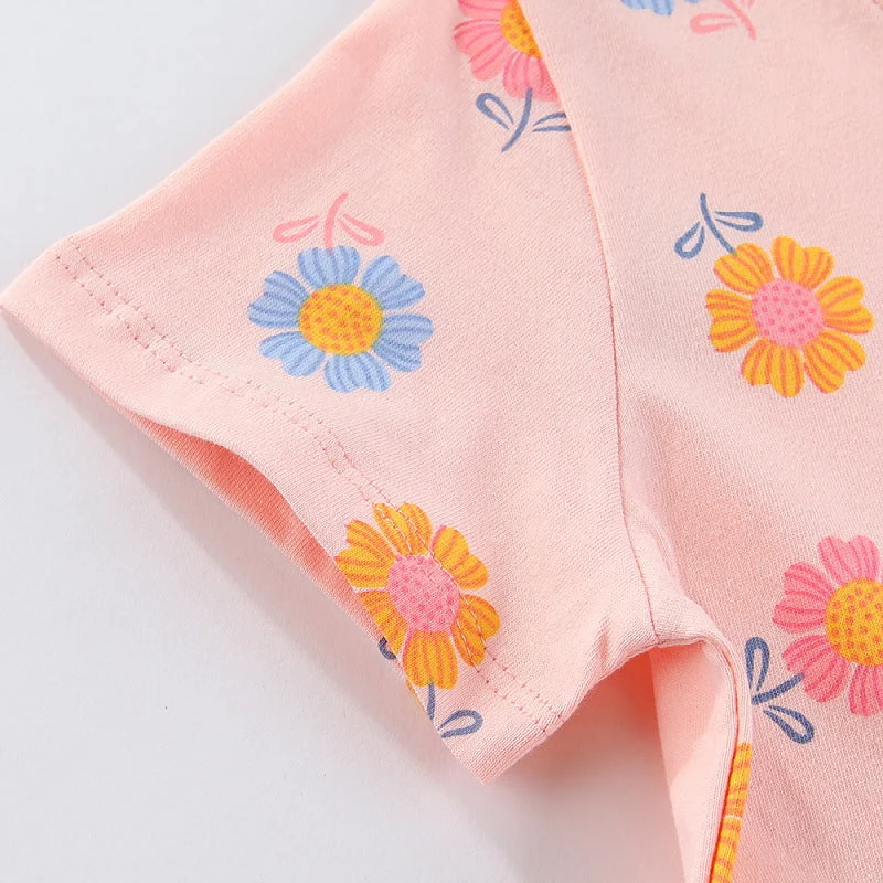 Mädchen Sommerkleid mit buntem Blumenmuster Drune