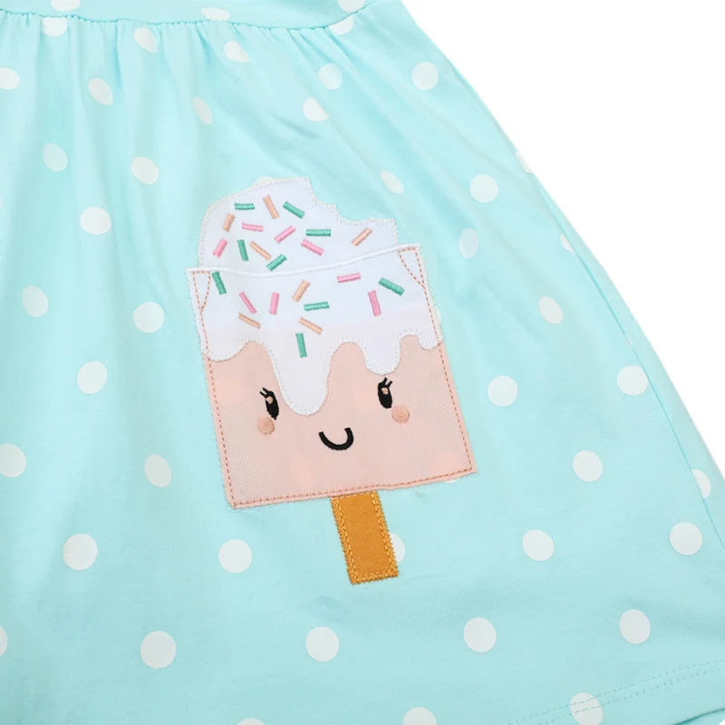 Mädchen Sommerkleid mit bezauberndem Eiskreismodell Drune