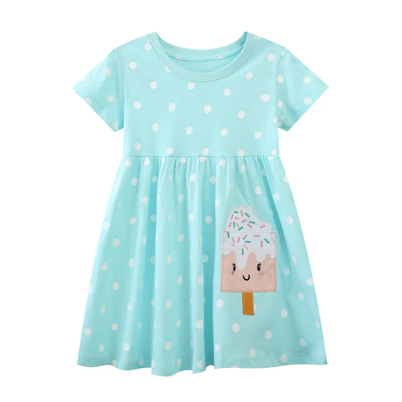Mädchen Sommerkleid mit bezauberndem Eiskreismodell Drune