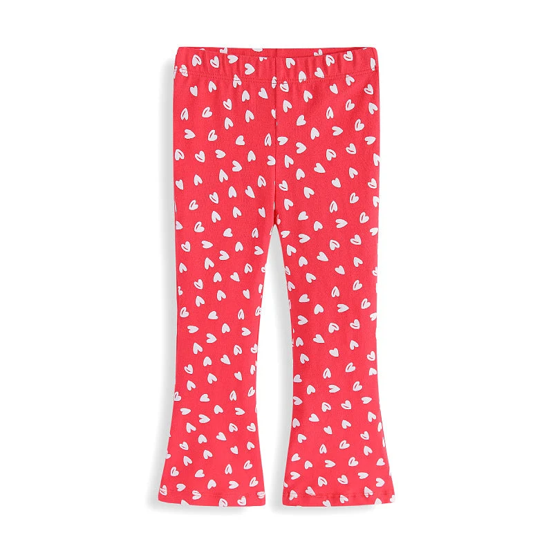 Mädchen Schlagleggings mit süßem Herzen-Print Drune