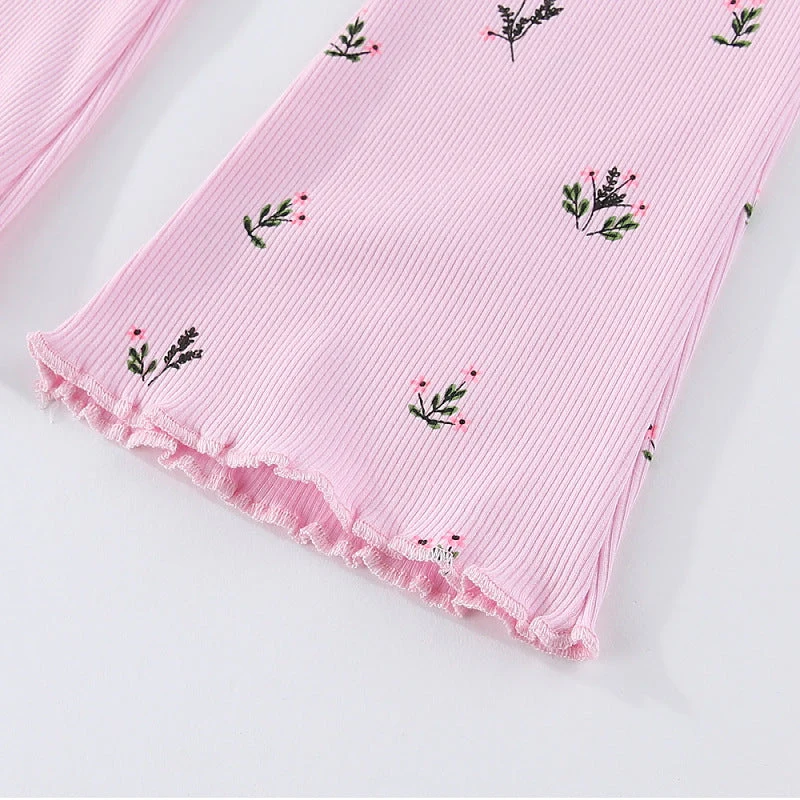 Mädchen Schlagleggings mit floralem Muster Drune