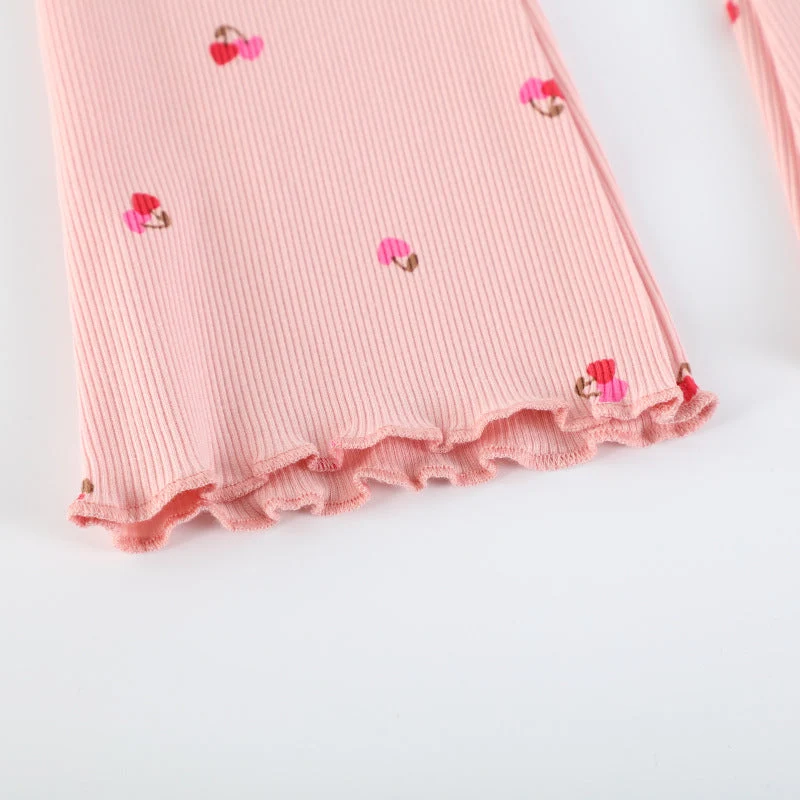 Mädchen Schlagleggings mit floralen Akzenten Drune