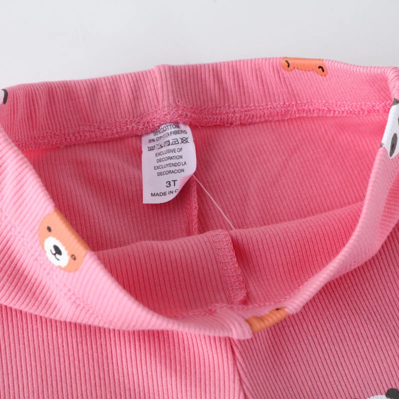 Mädchen Leggings mit verspielten Tierfaces Drune