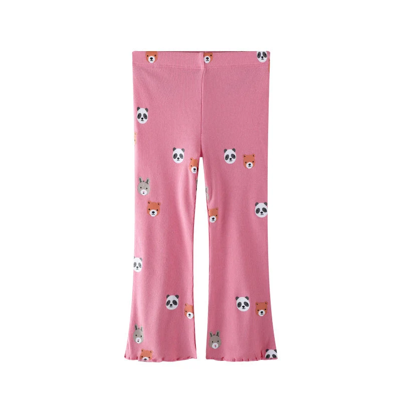 Mädchen Leggings mit verspielten Tierfaces Drune