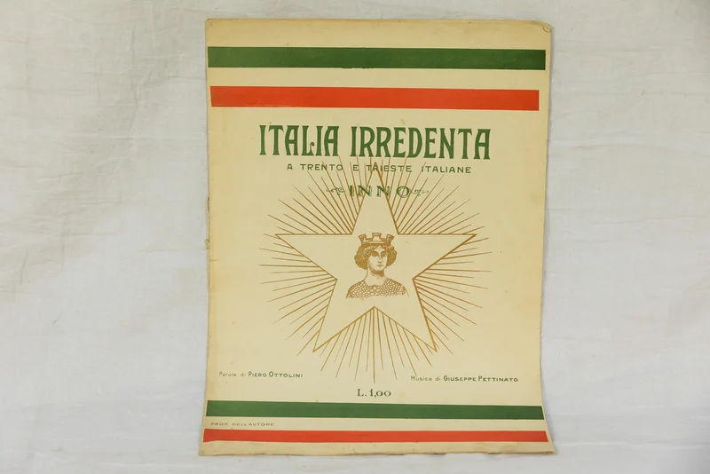Partitur der Hymne „Italia irredenta“
