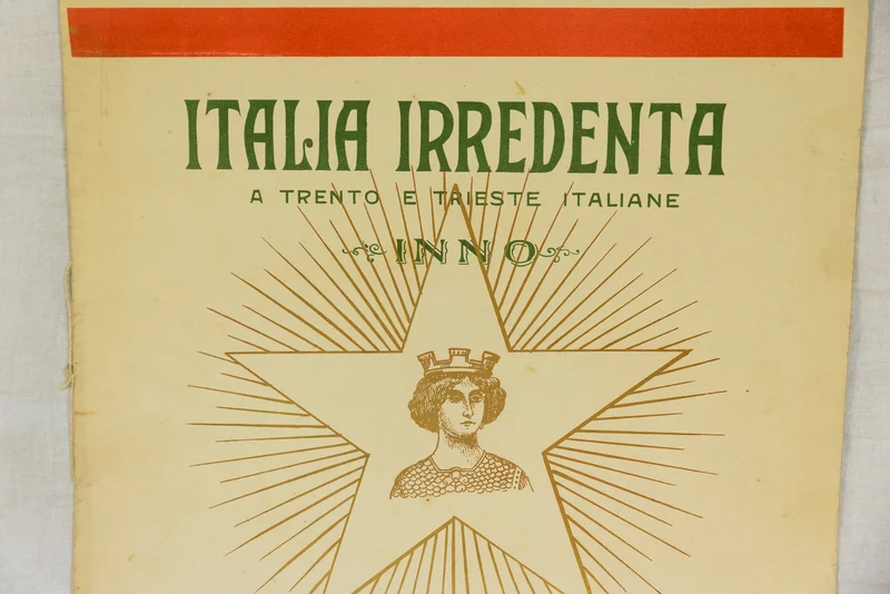 Partitur der Hymne „Italia irredenta“