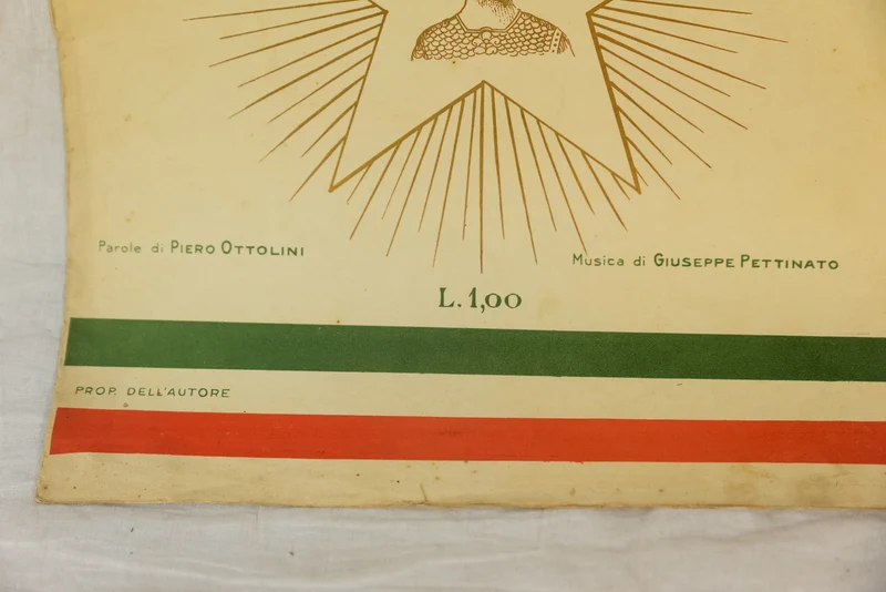Partitur der Hymne „Italia irredenta“