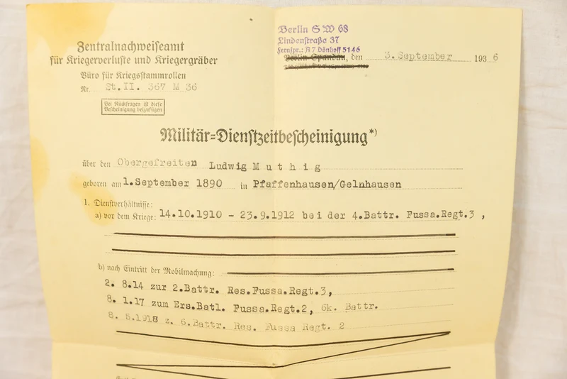 Konvolut einzelner Soldatendokumente