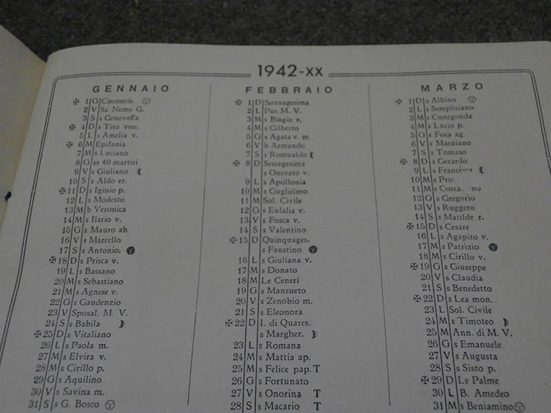 Royal Cruiser "Duca D'Aosta" Kalender 1942