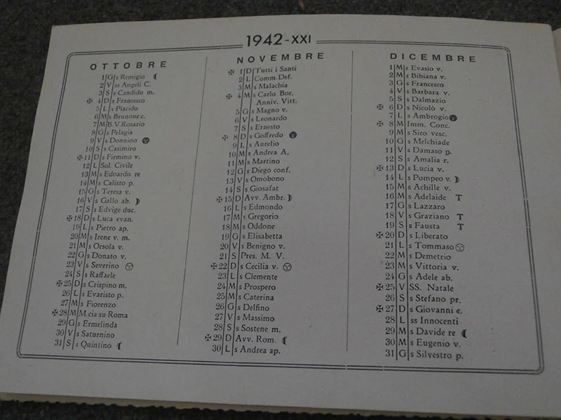 Royal Cruiser "Duca D'Aosta" Kalender 1942