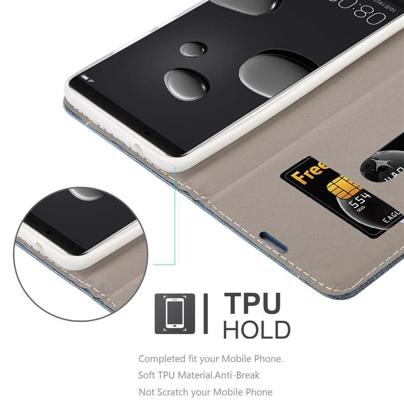 Cadorabo Hülle kompatibel mit Huawei MATE 10 PRO Schutzhülle mit Magnetverschluss, Standfunktion und Kartenfach