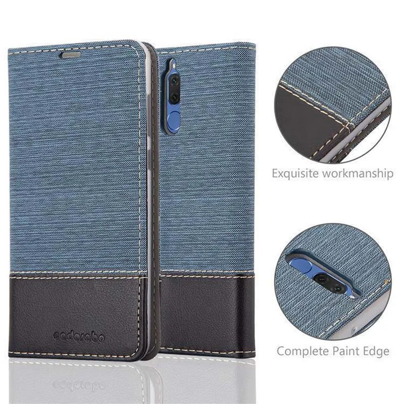 Cadorabo Hülle kompatibel mit Huawei MATE 10 LITE Schutzhülle mit Magnetverschluss, Standfunktion und Kartenfach