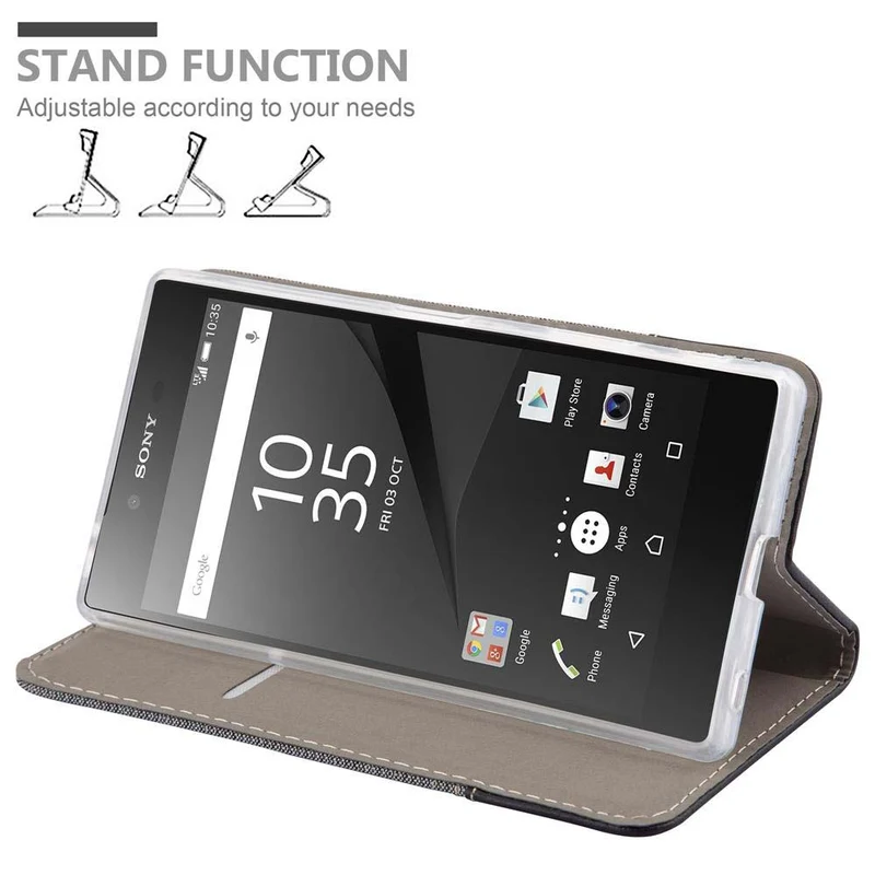 Cadorabo Hülle kompatibel mit Sony Xperia Z5 PREMIUM Schutzhülle mit Magnetverschluss, Standfunktion und Kartenfach