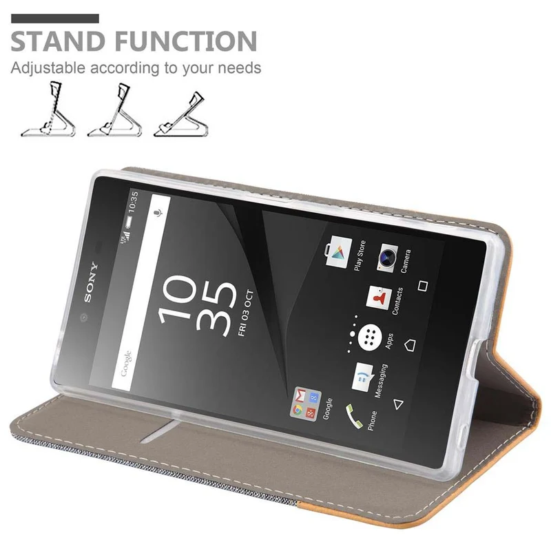 Cadorabo Hülle kompatibel mit Sony Xperia Z5 PREMIUM Schutzhülle mit Magnetverschluss, Standfunktion und Kartenfach