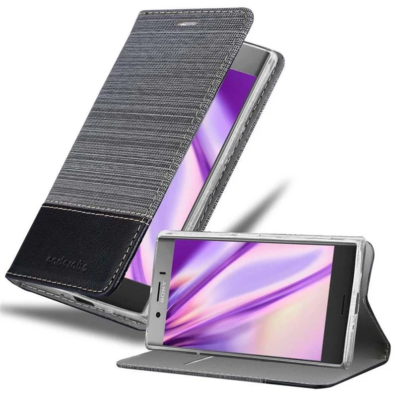 Cadorabo Hülle kompatibel mit Sony Xperia XZ1 Schutzhülle mit Magnetverschluss, Standfunktion und Kartenfach