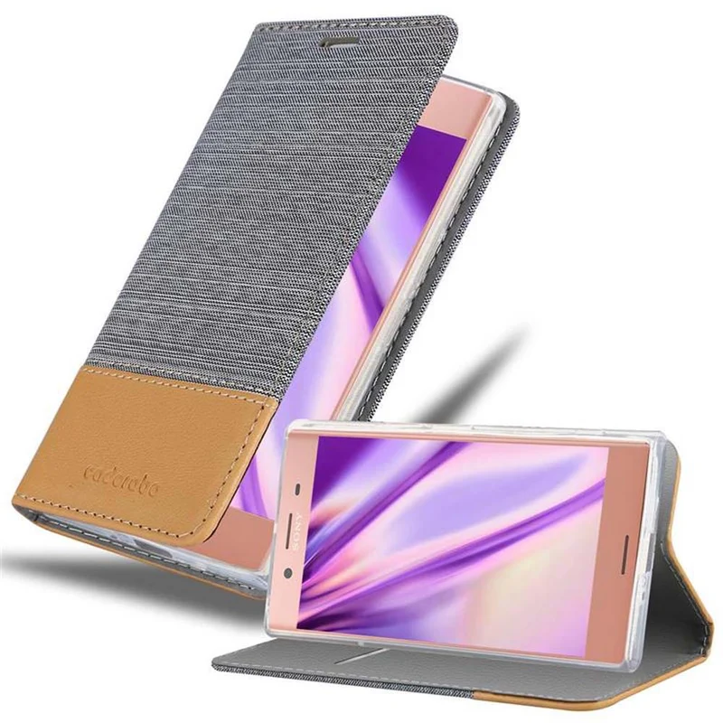 Cadorabo Hülle kompatibel mit Sony Xperia XZ PREMIUM Schutzhülle mit Magnetverschluss, Standfunktion und Kartenfach