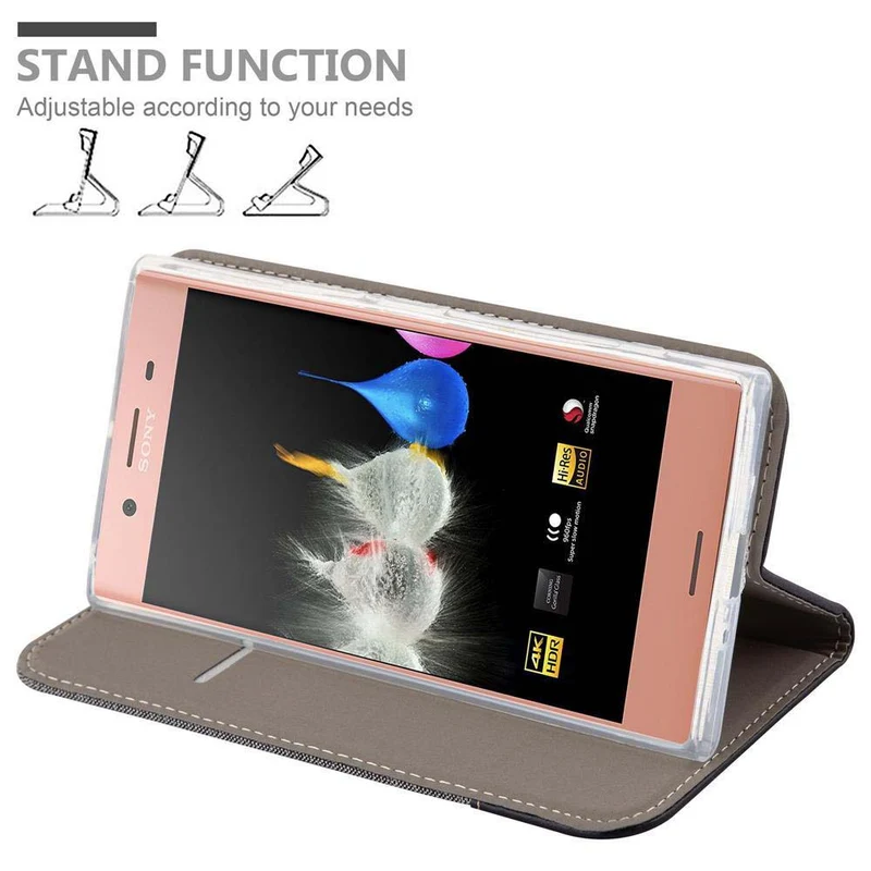 Cadorabo Hülle kompatibel mit Sony Xperia XZ PREMIUM Schutzhülle mit Magnetverschluss, Standfunktion und Kartenfach