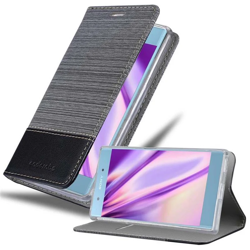 Cadorabo Hülle kompatibel mit Sony Xperia XA1 PLUS Schutzhülle mit Magnetverschluss, Standfunktion und Kartenfach