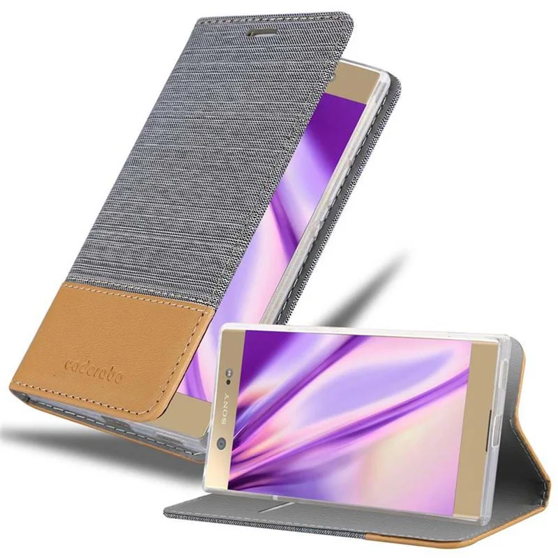 Cadorabo Hülle kompatibel mit Sony Xperia XA1 ULTRA Schutzhülle mit Magnetverschluss, Standfunktion und Kartenfach