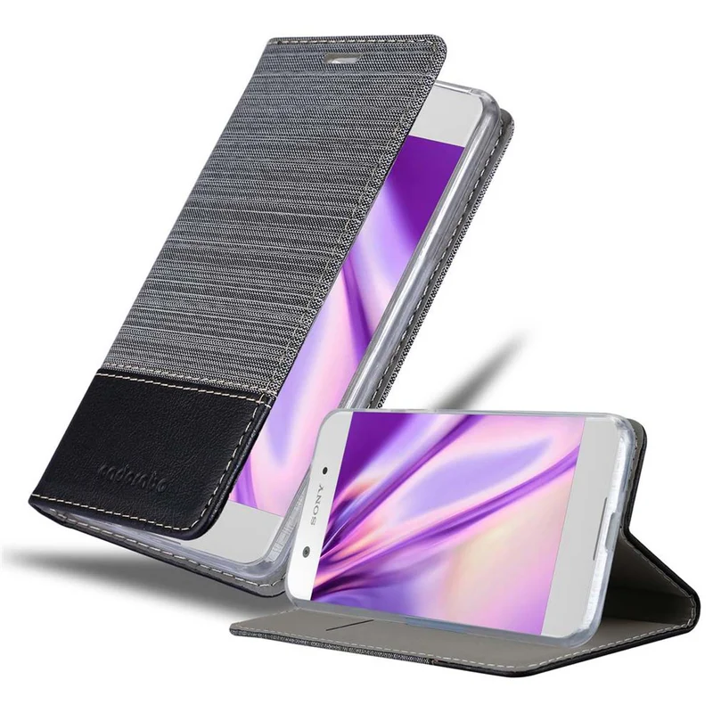 Cadorabo Hülle kompatibel mit Sony Xperia XA1 Schutzhülle mit Magnetverschluss, Standfunktion und Kartenfach